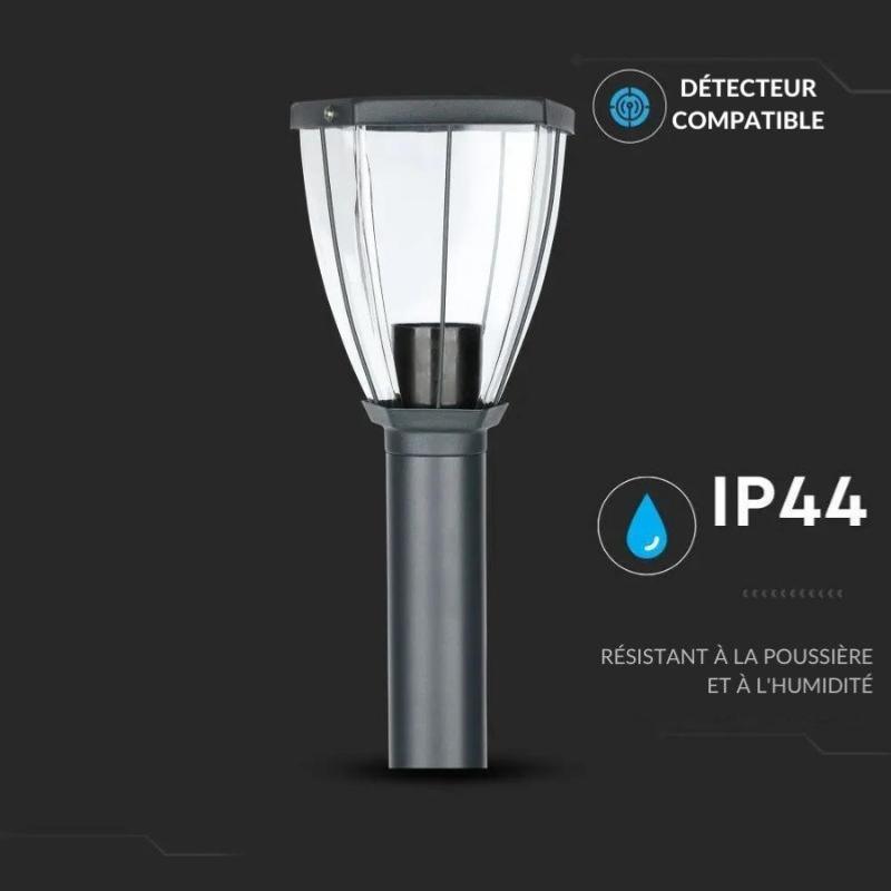80 cm zwarte lantaarn tuinterminal voor E27 IP44 bol