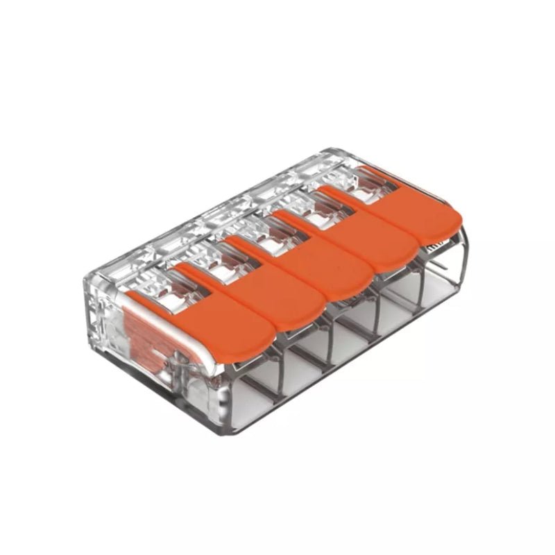 Borne de raccordement à levier 5 entrées (Pack de 20)