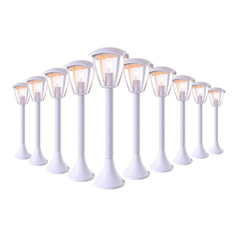 60 cm WEISSE LED-Außenklemme für E27-Glühbirne (10er-Pack)