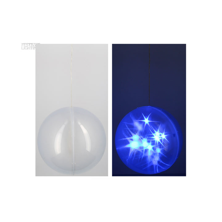 Boule Lumineuse 20LED BLANC FROID Ø19cm + Télécommande