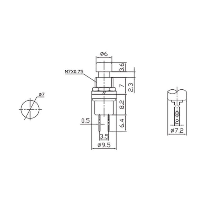 Bouton Poussoir 1A 250V