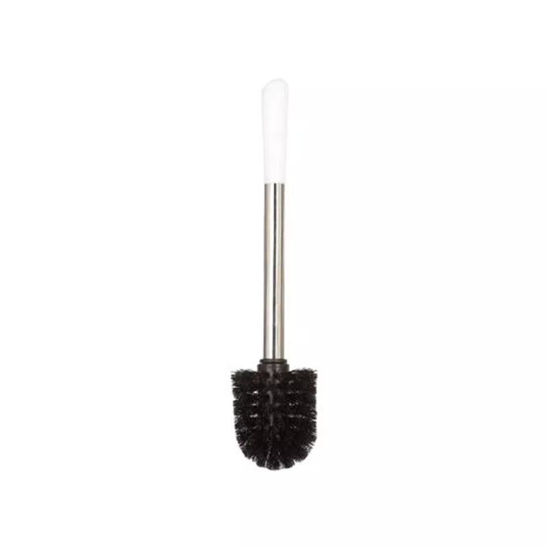 Stainless steel toilet brush with ceramic support