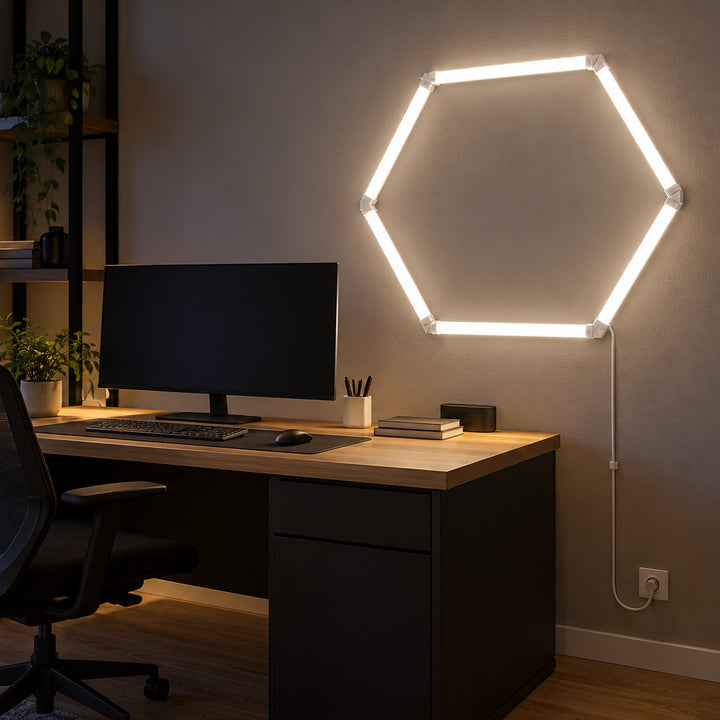 Set 1 Hexagonale LED-verlichting 42W - 120lm/W