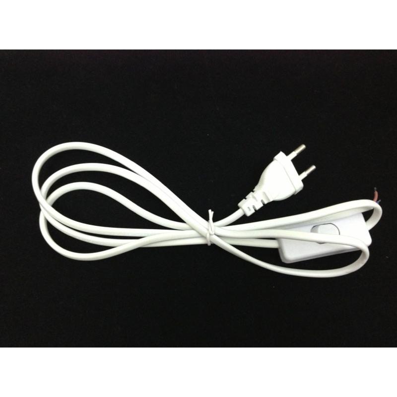 Câble d'alimentation avec interrupteur 1,5m 220V Blanc