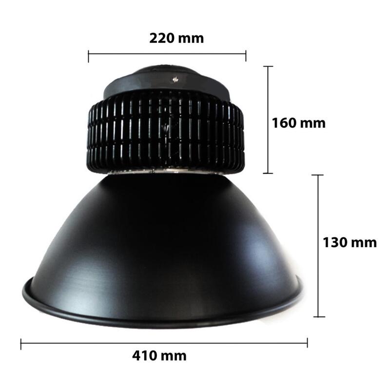 Industrial LED bell 100W 120 ° Black