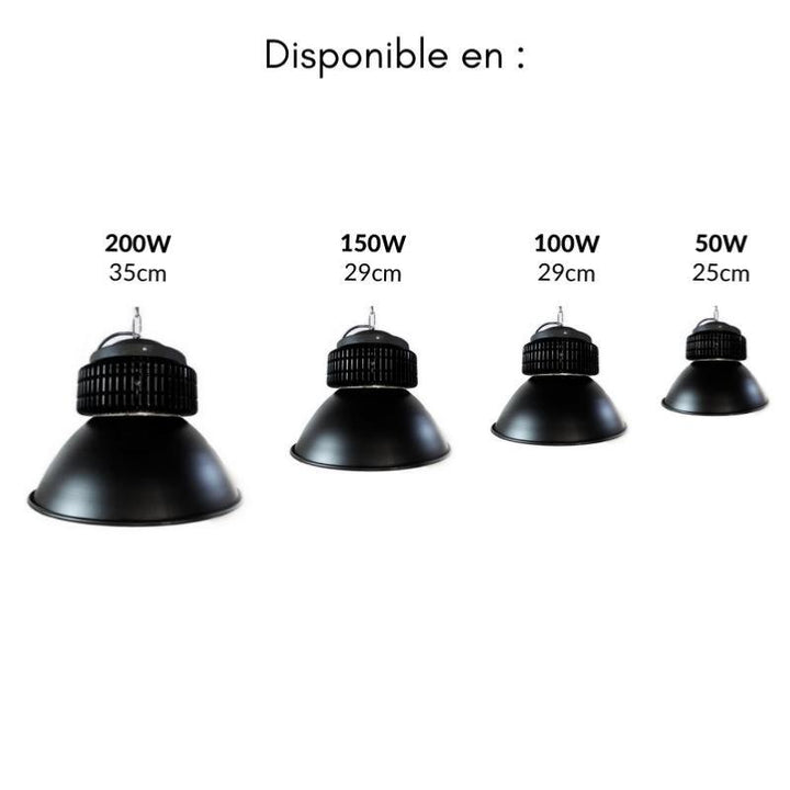 Industriële LED Bell 100W 120 ° zwart