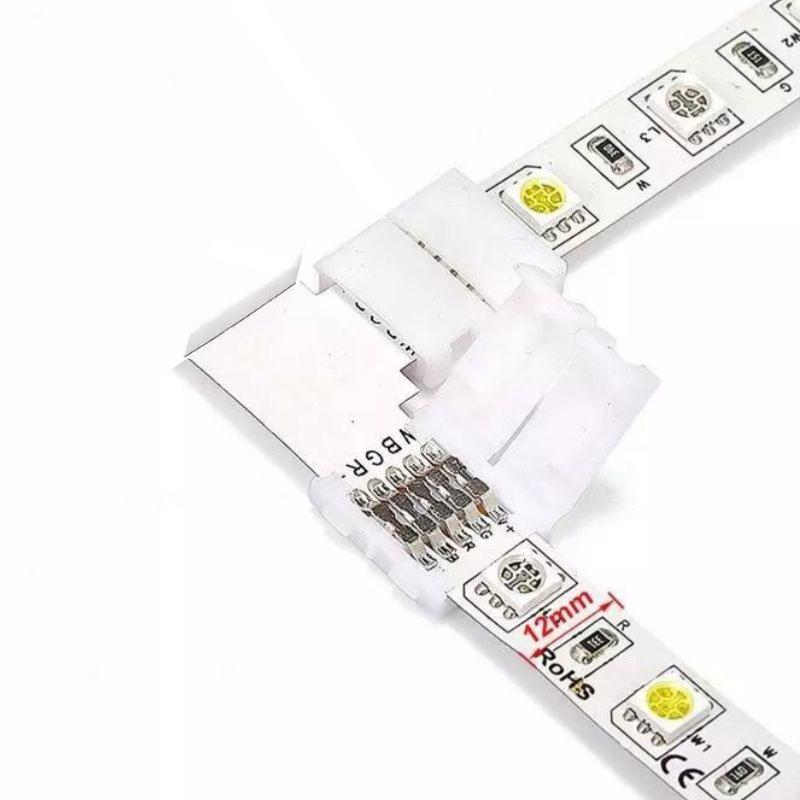 Conector de canto para fita LED RGBW