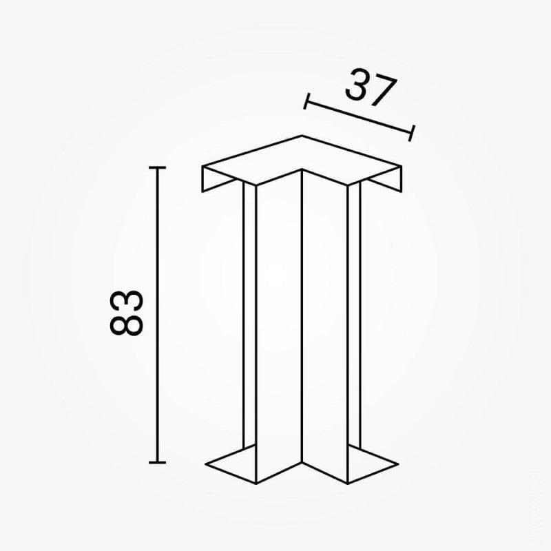 Connecteur d'Angle pour Profilé Aluminium Plinthe Couleur Argenté