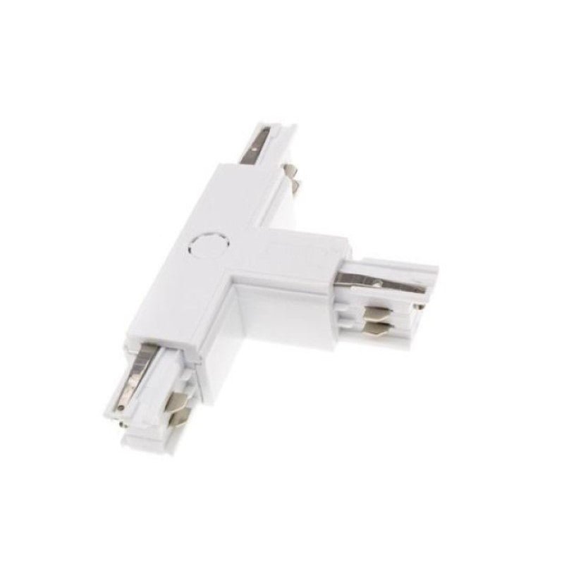 Connecteur T Rail Triphasé Blanc