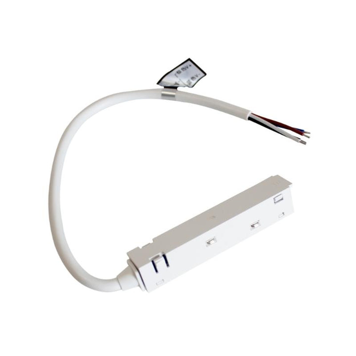 Connecteur Linéaire pour Rail Magnétique 48V 4 fils Blanc