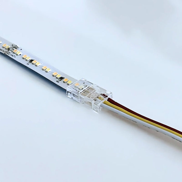 Simple connector for 8mm CCT ribbon for IP20 ribbon