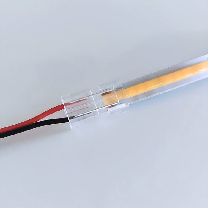 Simple connector for 8mm COB LED strip IP44