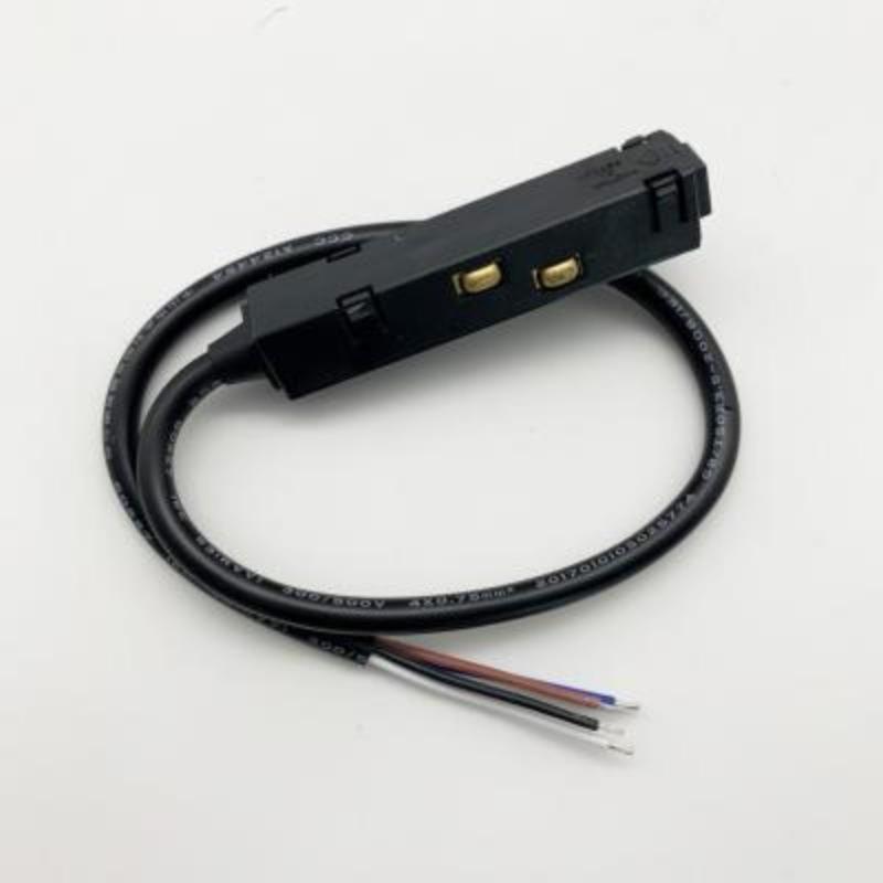 Connecteur Linéaire pour Rail Magnétique 48V 4 fils Noir