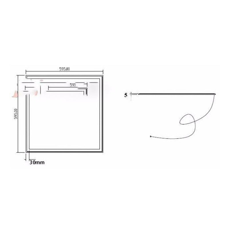 Pack de 3 - Dalle LED 60x60 Slim 36W BLANC