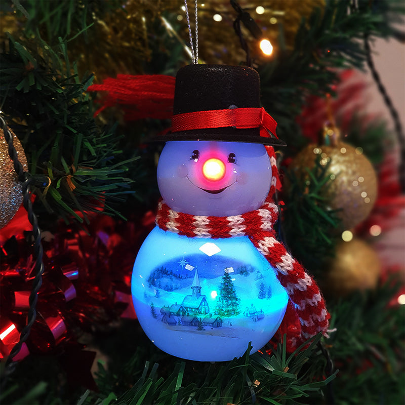 LED H.10 cm LED Snowmanbed Decoration (inbegrepen batterijen)
