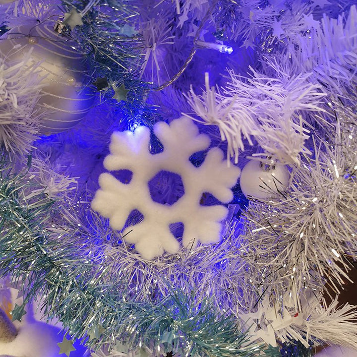 Décoration de Sapin Flocon 11cm à suspendre - set 2 pcs (Lot de 4)