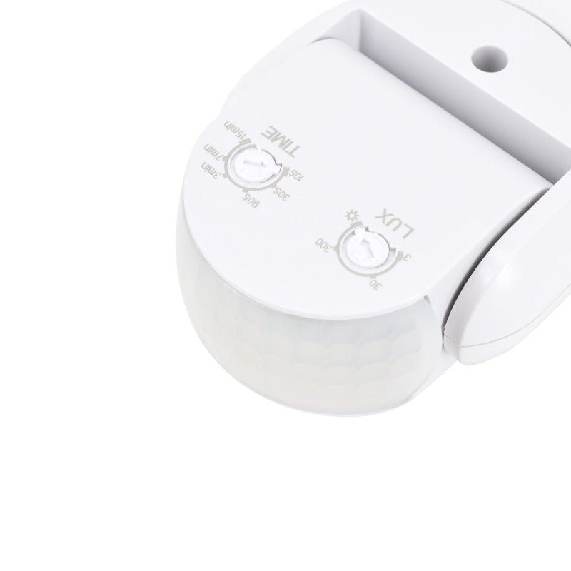 Détecteur de Mouvement Extérieur Infrarouge 300W max Blanc