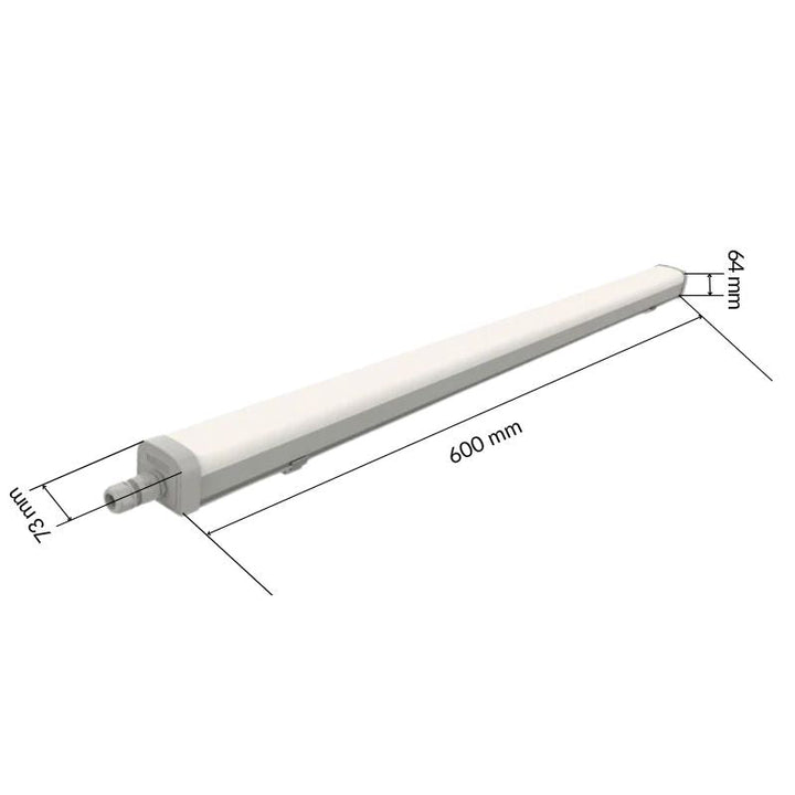 Réglette LED étanche 60cm 15W IP66 120lm/w (Pack de 10)