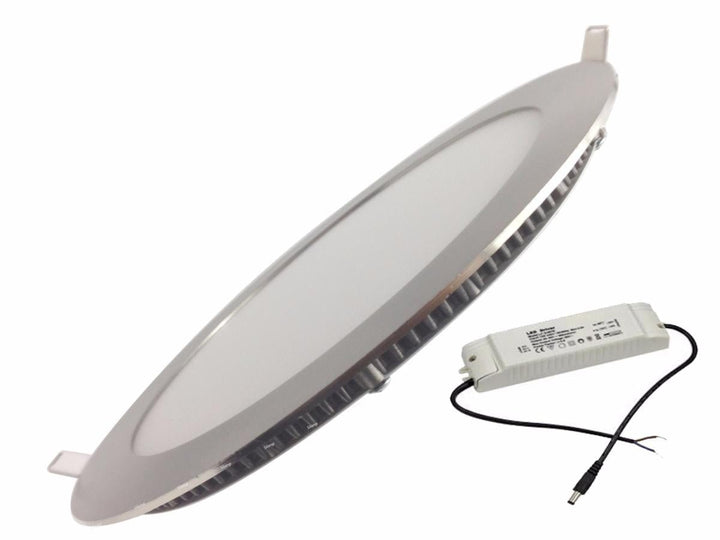 Downlight Dalle LED 18W Extra Plate Ronde ALU (Pack de 5)