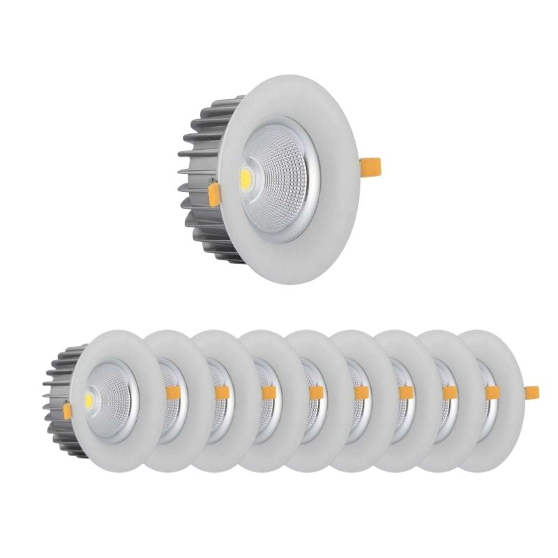 Downlight LED 60W COB encastrable 60° Ø230x128mm