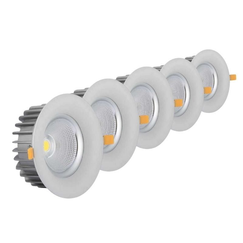 Downlight LED 60W COB encastrable 60° Ø230x128mm