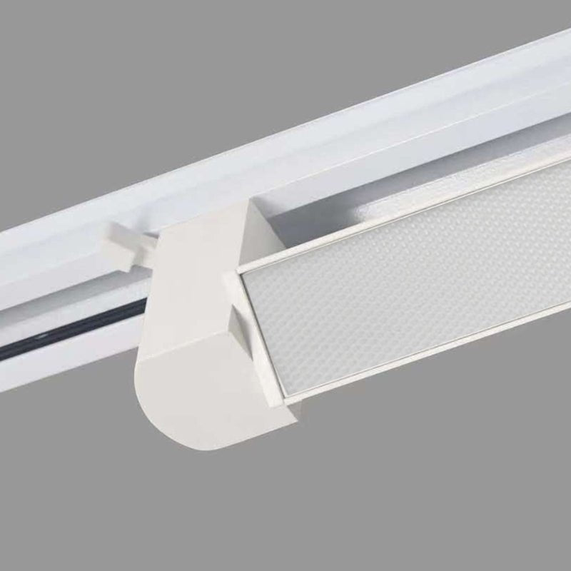 Éclairage sur Rail Linéaire Opaque Monophasé 20W 35cm Blanc