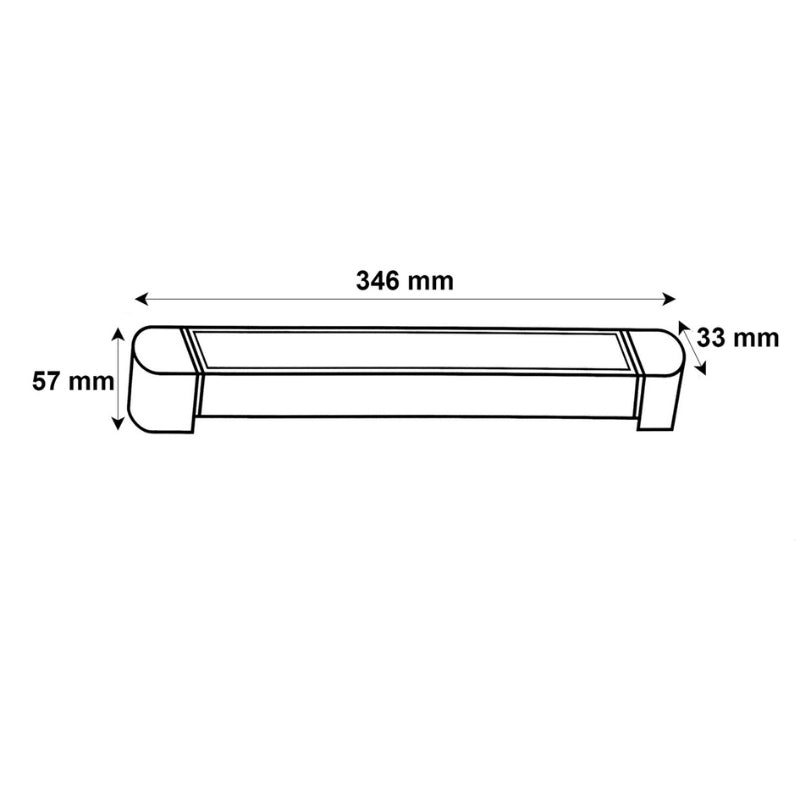 Éclairage sur Rail Linéaire Opaque Monophasé 20W 35cm Noir