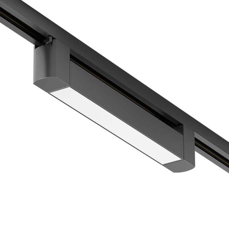 Éclairage sur Rail Linéaire Opaque Monophasé 20W 35cm Noir