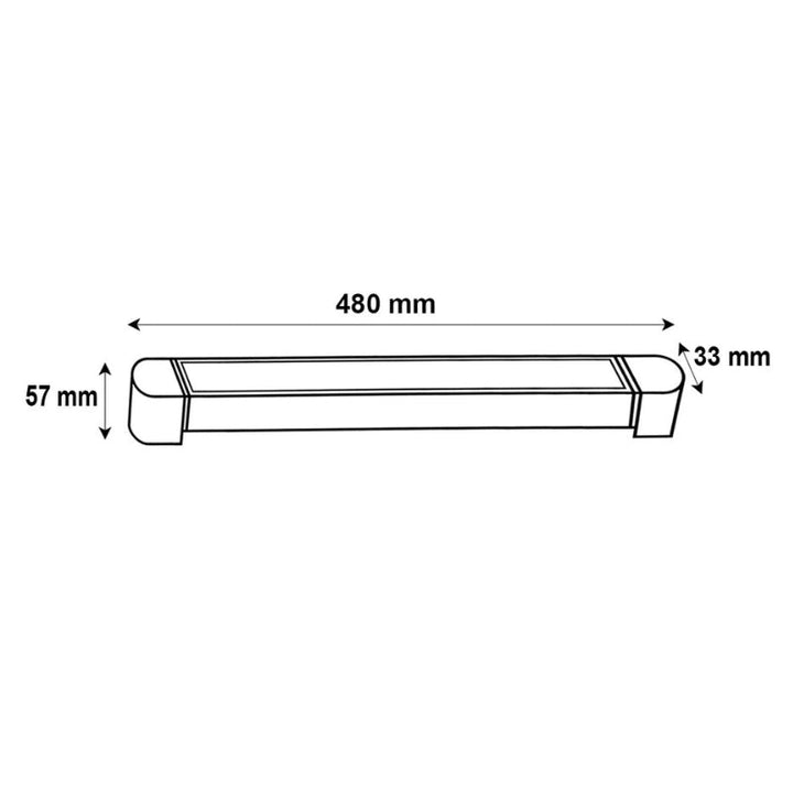 Éclairage sur Rail Linéaire Opaque Monophasé 30W 47cm Blanc