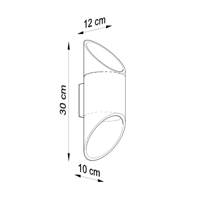 Applique Murale Tube Cylindrique Blanc pour Ampoule G9