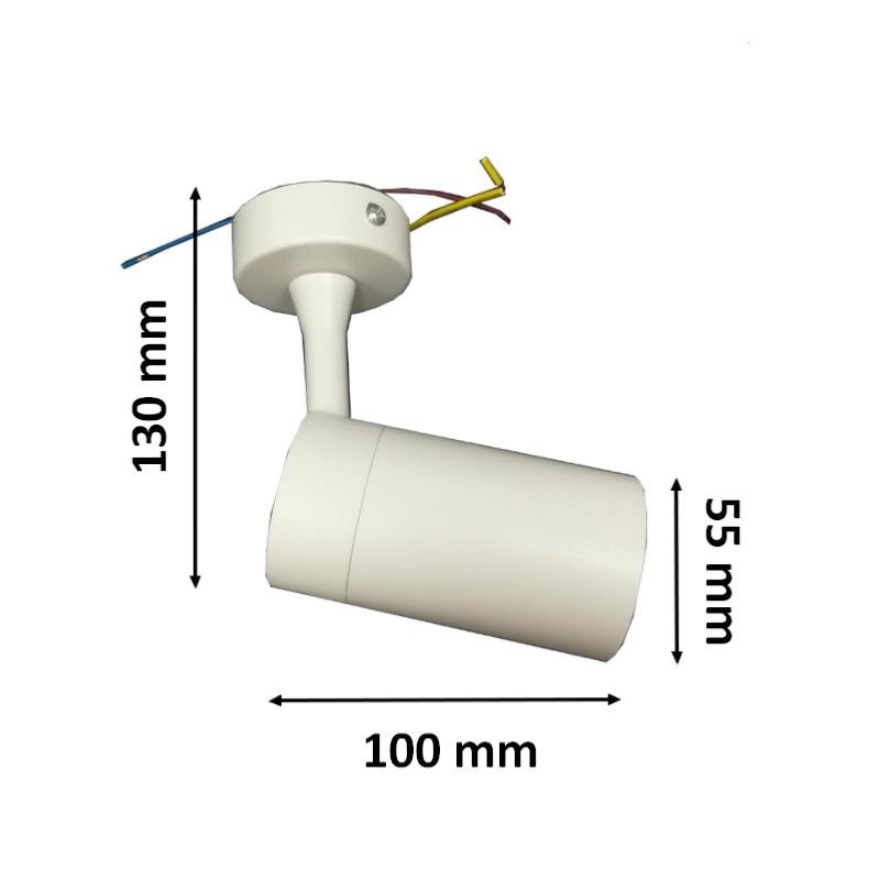 Spot LED en saillie 80° Blanc pour ampoule GU10