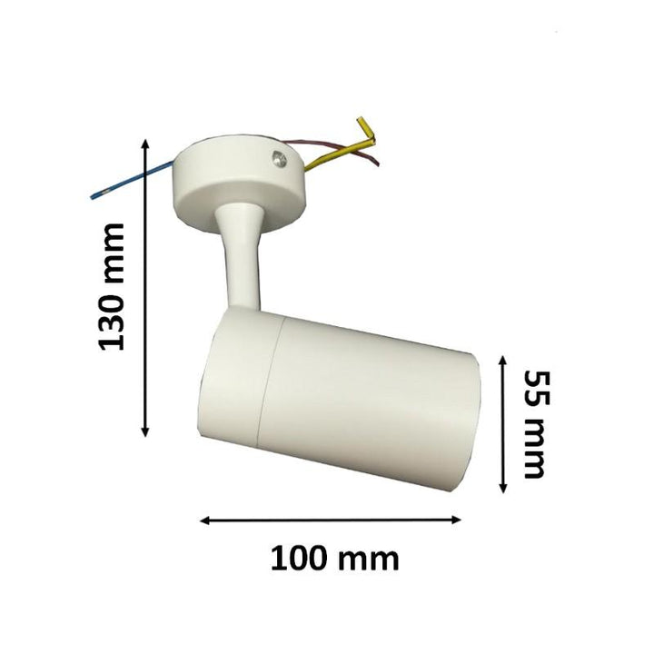 Spot LED en saillie 80° Blanc pour ampoule GU10