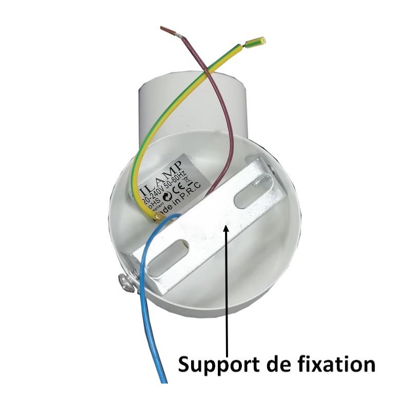 Spot LED en saillie 80° Blanc pour ampoule GU10