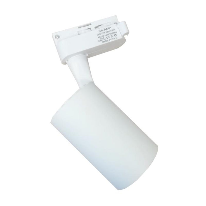 Spot LED sur Rail 12W 38° Monophasé BLANC IP44