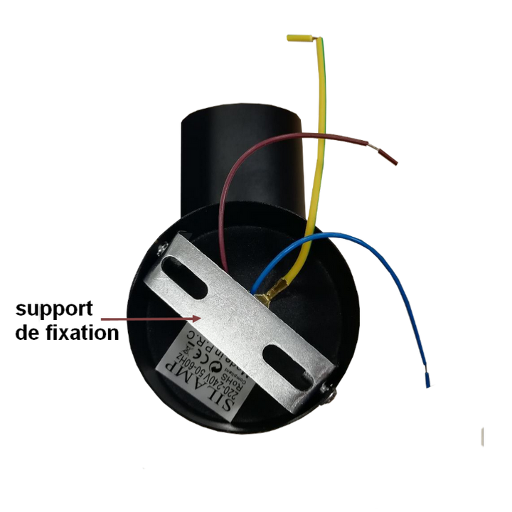 Spot LED en saillie 80° Noir pour ampoule GU10