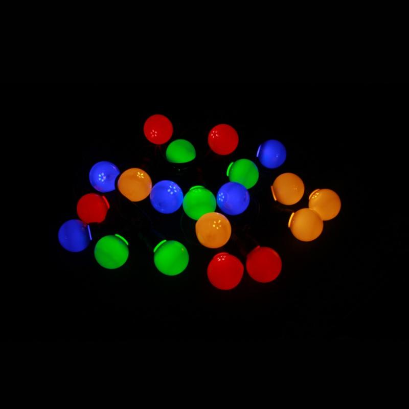 Guirlande Guinguette LED 13m 20pcs IP65 6W avec Câble Noir