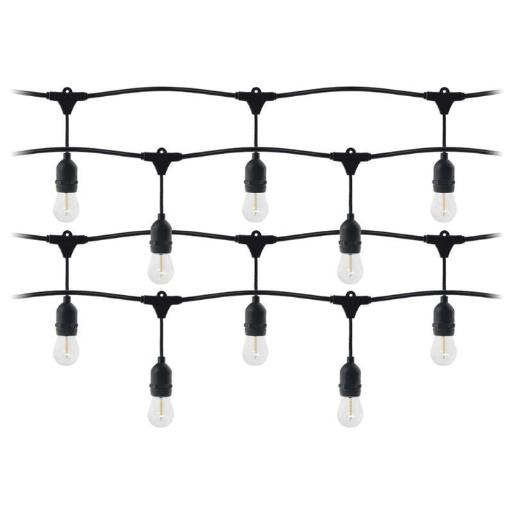 Guirlande Guinguette LED 220V 20M avec 20 Ampoules E27 1W Raccordable - Blanc Chaud 2300K - 3500K - Silumen