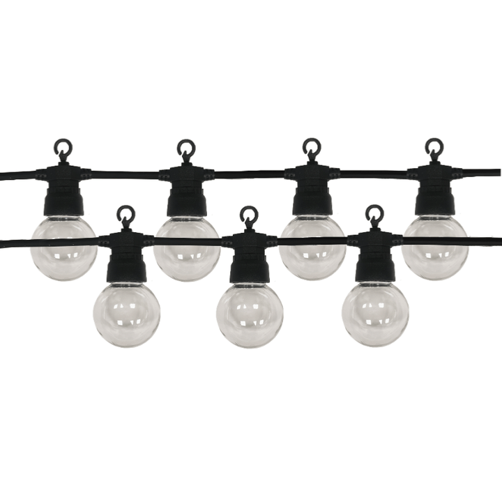 Guirlande Guinguette LED 8m 10pcs IP65 3W avec Câble Noir