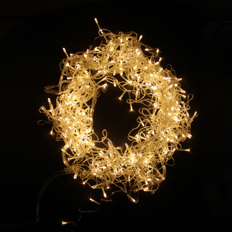 Rideau lumineux LED de Noël, Chute irrégulière, Blanc chaud