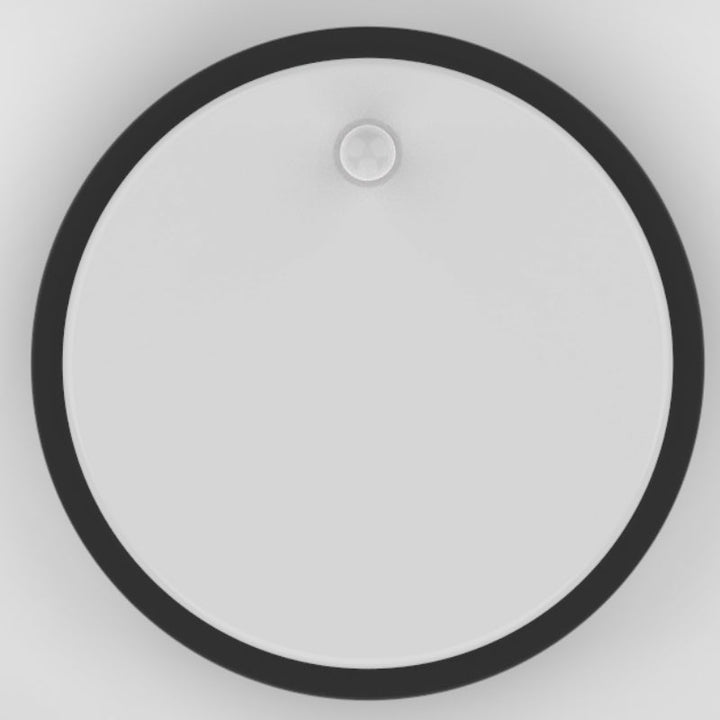 Hublot LED Extérieur Rond 10W IP54 Noir avec Détecteur de Mouvement