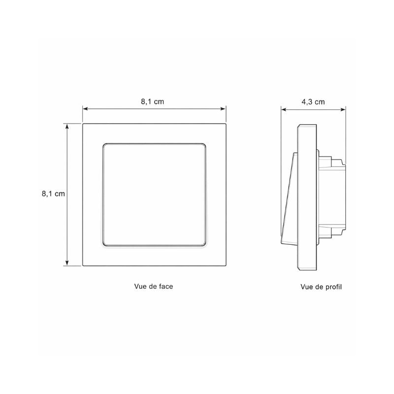 Interrupteur Va-et-Vient Simple Encastré 10A 250V - Blanc