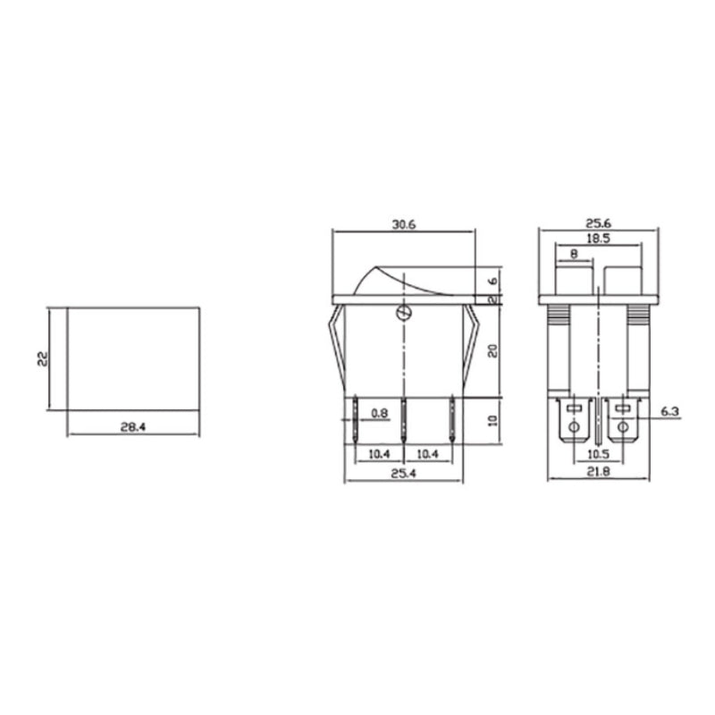 Interrupteur Double 15A 250V Vert