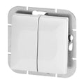 Interrupteur Mural Double Encastré 10A - Blanc mat