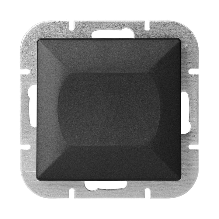 Interrupteur Mural Simple Encastré 10A - Noir mat - Silumen
