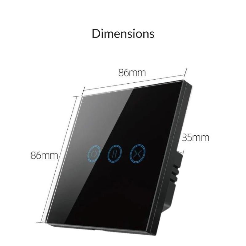 Interrupteur pour Volet Roulant Connecté Wifi Tactile Noir