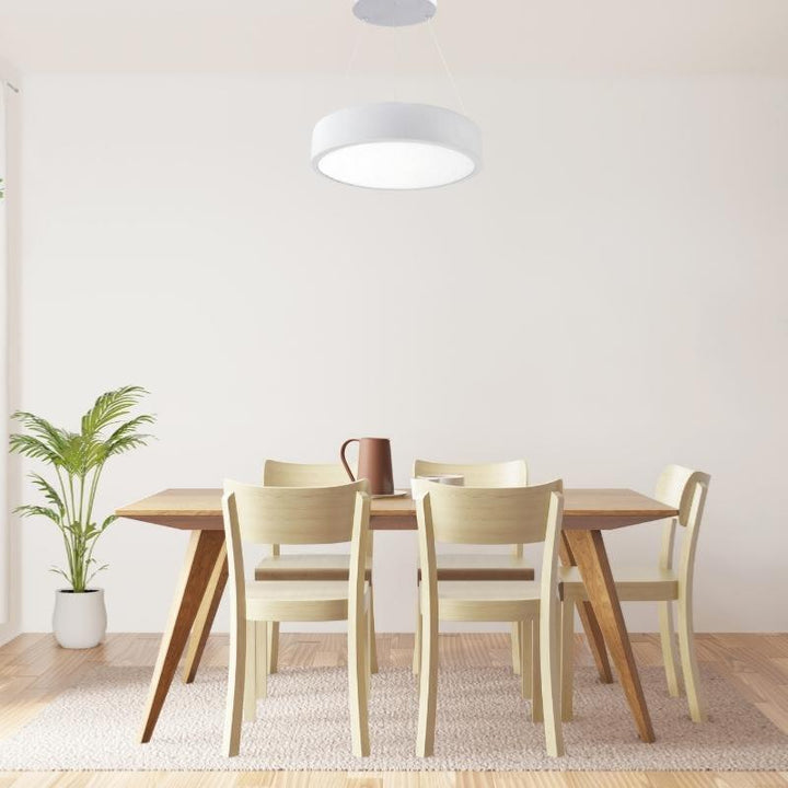 Kit Plafonnier LED 18W 25cm Blanc avec Kit de Suspension