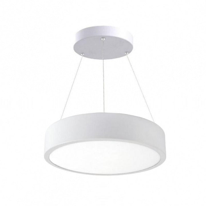 Kit Plafonnier LED 18W 25cm Blanc avec Kit de Suspension