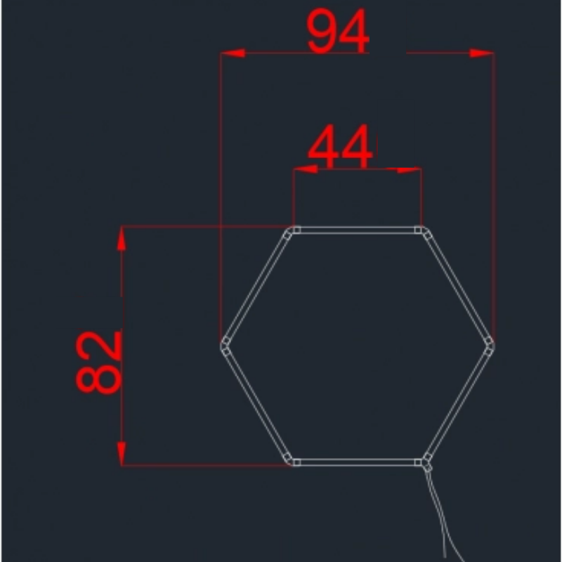 Kit 1 éclairage LED Hexagonal 42W - 120lm/W