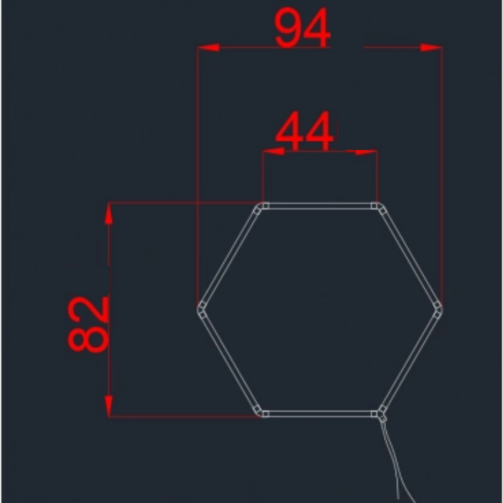 Kit 1 éclairage LED Hexagonal 42W - 120lm/W