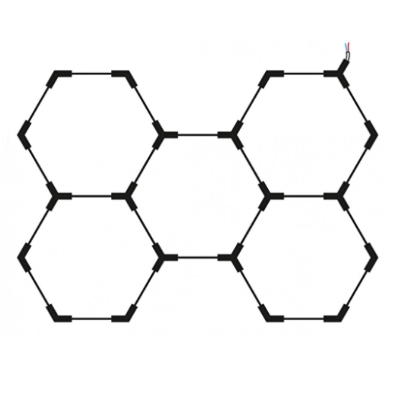 Kit 5 éclairages LED Hexagonal 192W - 120lm/W